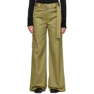 NEW Proenza Schouler White Label Cotton Twill Cargo Pants SIZE 6 Khaki Green NWT